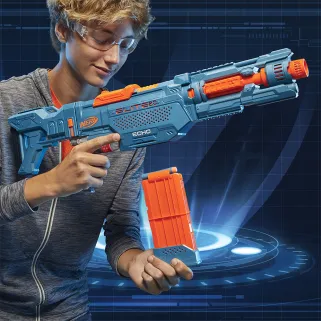 Pistolet fléchettes 4 rails modulable x10 portée 27m min 8 ans