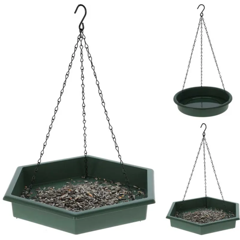 Mangeoires oiseaux + bain d'oiseau lot de 2 jardin extérieur Mangeoires oiseaux + bain d'oiseau lot de 2 jardin extérieur