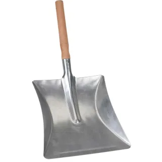 Pelle métal zingué 23x22cm manche bois 43,5cm