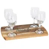 Set 4 verres whiskey 200ml + plateau acacia 290x170mm Noël Set 4 verres whiskey 200ml + plateau acacia 290x170mm Noël