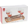 Set 4 verres whiskey 200ml + plateau acacia 290x170mm Noël Set 4 verres whiskey 200ml + plateau acacia 290x170mm Noël