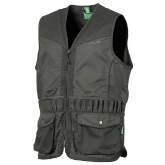 Gilet Treeland marron déperlant 20 cartouchières polyester coton
