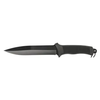Dague lame acier inox 420A 18cm manche antidérapant blister