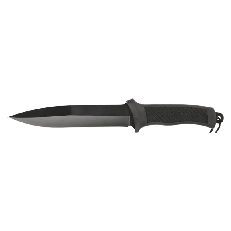 Dague lame acier inox 420A 18cm manche antidérapant blister Dague lame acier inox 420A 18cm manche antidérapant blister