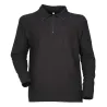 Chemise F1 coton noir 240g/m2 col zippé poignets boutonnés