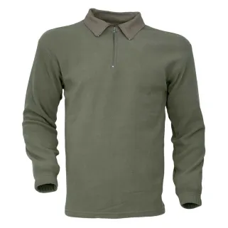 Chemise F1 Polaire Kaki 100% Polyester 220g/m² Col Zippé