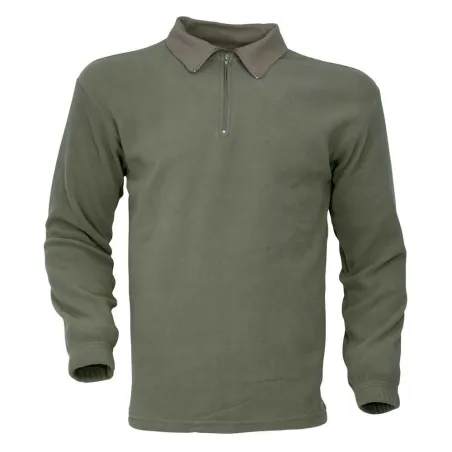 Chemise F1 Polaire Kaki 100% Polyester 220g/m² Col Zippé