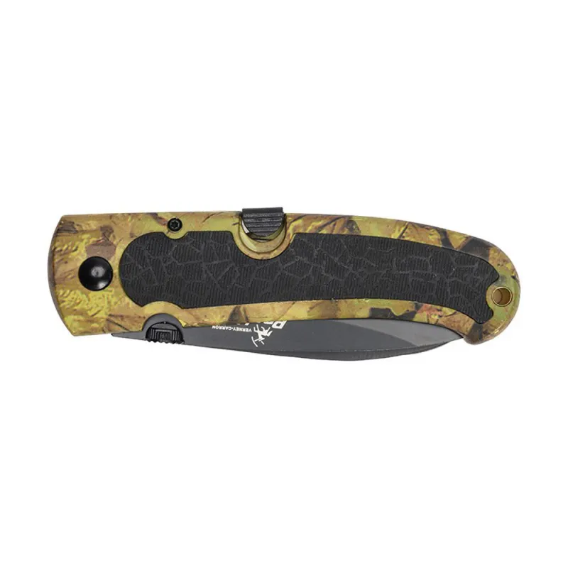 Couteau Keos 3 lames forest 21cm manche caoutchouc antidérapant