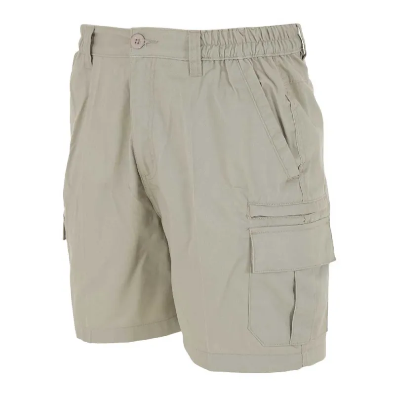 Short Valley beige 65% polyester 35% coton cargo multi-poches Short Valley beige 65% polyester 35% coton cargo multi-poches