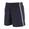 Short-Flottant marine-gris 100% coton 3 poches taille élastique