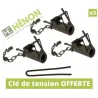 3 Pièges raton laveur couvre-main tube 9cm métal chaîne 30cm