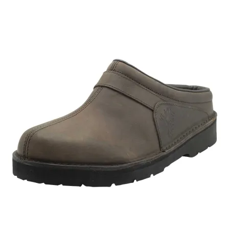 Sabots Aigual cuir pleine fleur marron semelle caoutchouc Sabots Aigual cuir pleine fleur marron semelle caoutchouc
