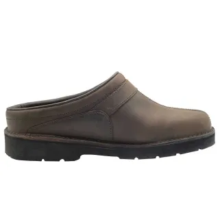 Sabots Aigual cuir pleine fleur marron semelle caoutchouc