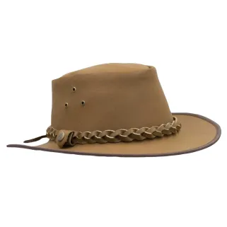 Chapeau Cowhide Traveller cuir tressé œillets laiton résistant eau