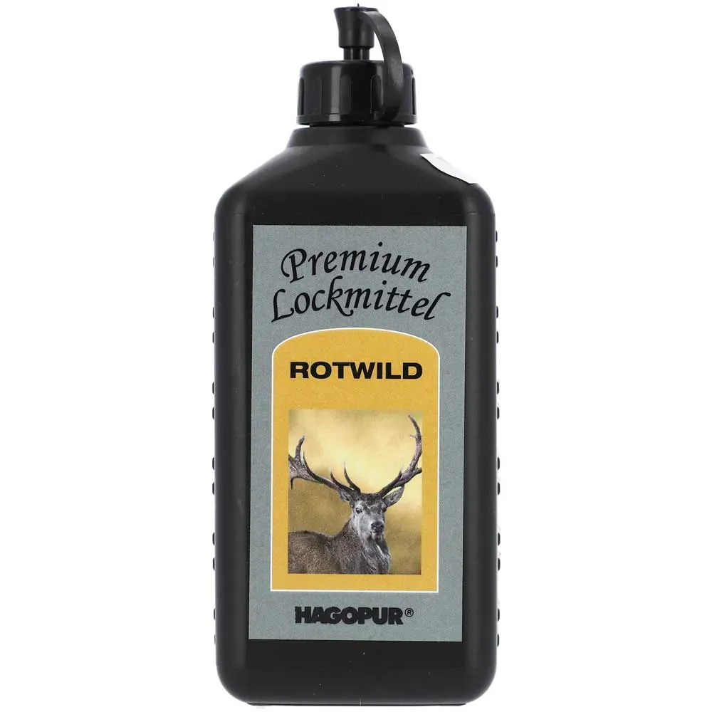 Attractant cerf Hagopur Premium aux senteurs de foin et de musc, flacon de 500 ml
