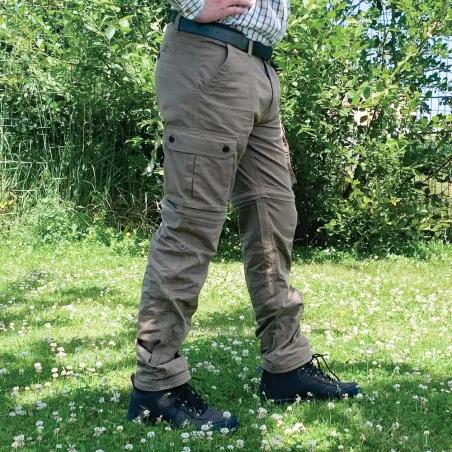 Pantalon treillis 6 poches homme 3 en 1 coton beige 38 à 66 Pantalon treillis 6 poches homme 3 en 1 coton beige 38 à 66