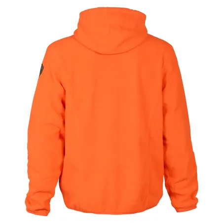 Sweat à capuche orange polaire 100% polyester 280g/m² poche