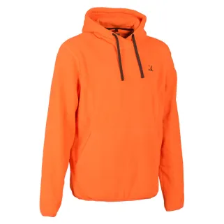 Sweat à capuche orange polaire 100% polyester 280g/m² poche
