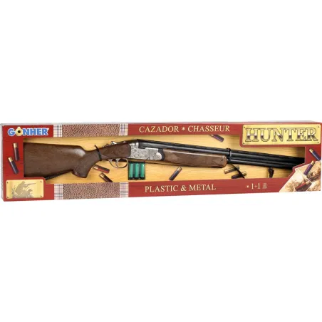 Fusil à amorces enfant plastique crosse bois 2 cartouches Fusil à amorces enfant plastique crosse bois 2 cartouches