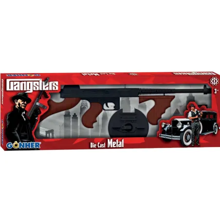 Mitraillette Gangster Enfant Métal Crosse Bois Style 1930 Mitraillette Gangster Enfant Métal Crosse Bois Style 1930