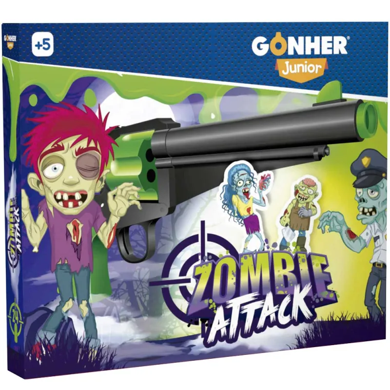 Set Zombie Attack Enfant - Pistolet 24 Balles + 4 Figurines Set Zombie Attack Enfant - Pistolet 24 Balles + 4 Figurines