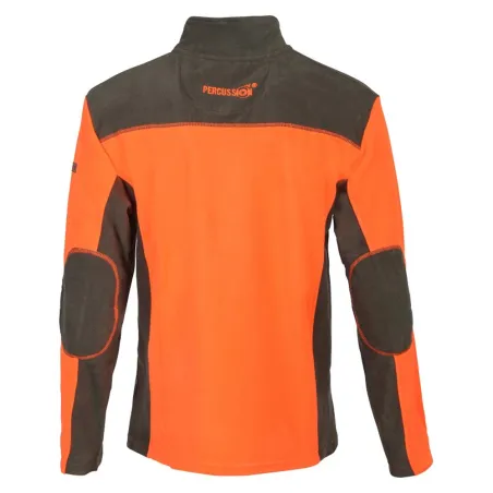 Polo Polaire Orange 220g/m² Polyester Col Zippé CE