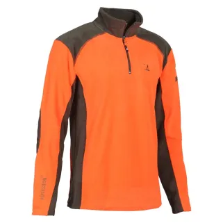 Polo Polaire Orange 220g/m² Polyester Col Zippé CE