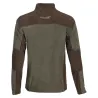 Polo polaire kaki 100% polyester 220g/m² col zippé renforts