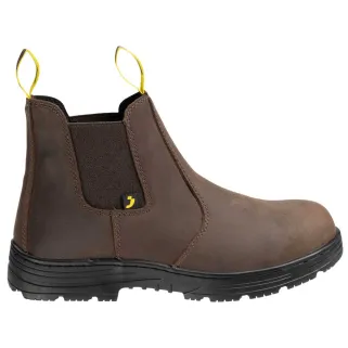 Bottines sécurité Jackman S3 cuir marron embout acier antistatique