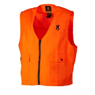 Gilet sécurité orange haute visibilité EPI poches cartouches