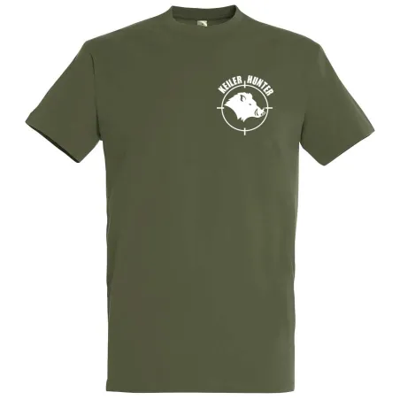 T-Shirt Keiler Hunter kaki 100% manches courtes logo 1