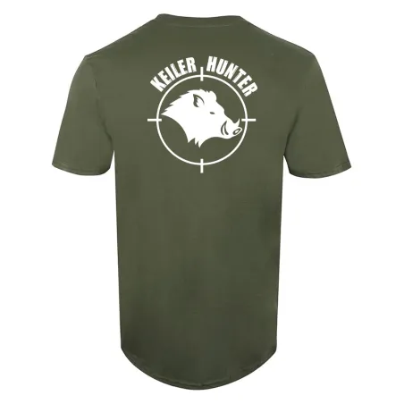 T-Shirt Keiler Hunter kaki 100% manches courtes logo 1