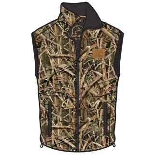 Bodywarmer camo polyester 4 poches fermeture éclair nylon