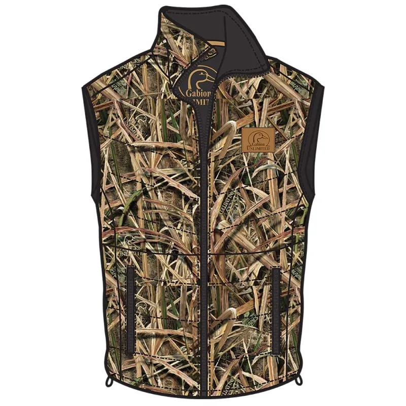 Bodywarmer camo polyester 4 poches fermeture éclair nylon Bodywarmer camo polyester 4 poches fermeture éclair nylon