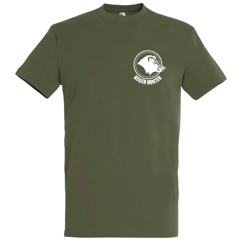 T-Shirt Keiler Hunter kaki 100% coton manches courtes logo 2 T-Shirt Keiler Hunter kaki 100% coton manches courtes logo 2