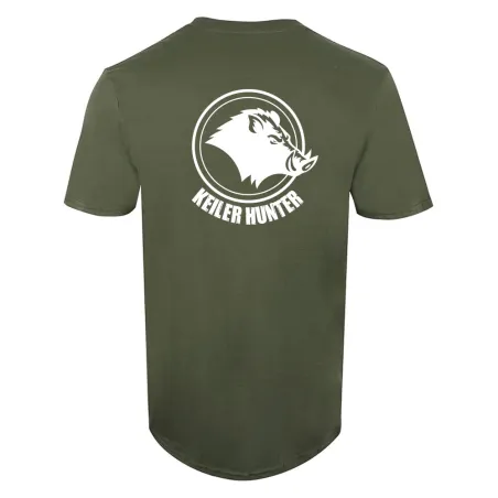 T-Shirt Keiler Hunter kaki 100% coton manches courtes logo 2 T-Shirt Keiler Hunter kaki 100% coton manches courtes logo 2