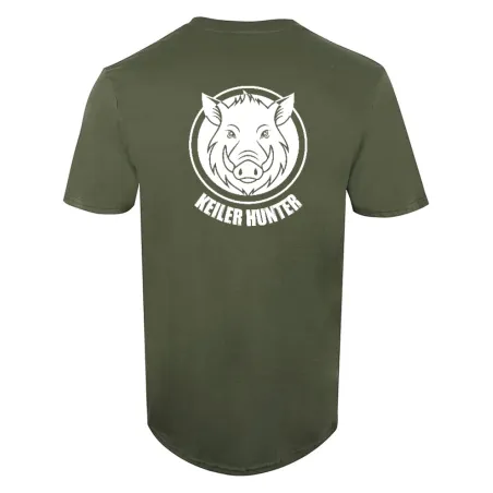 T-Shirt Keiler Hunter kaki 100% coton manches courtes logo 3 T-Shirt Keiler Hunter kaki 100% coton manches courtes logo 3