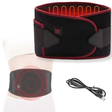 Ceinture de soutien chauffante polyester 140x20cm 60°C 5000mAh Ceinture de soutien chauffante polyester 140x20cm 60°C 5000mAh