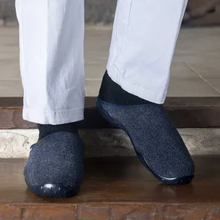 Chaussons mules Airplum Decycle marine - Made in France