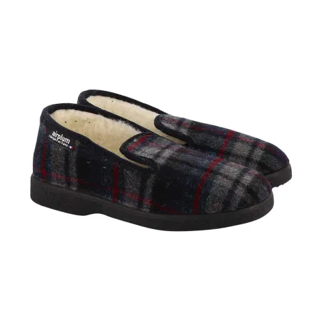 Chaussons mixtes fourrés Polaine marine - Pantoufles chaudes Chaussons mixtes fourrés Polaine marine - Pantoufles chaudes