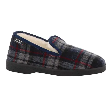 Chaussons mixtes fourrés Polaine marine - Pantoufles chaudes