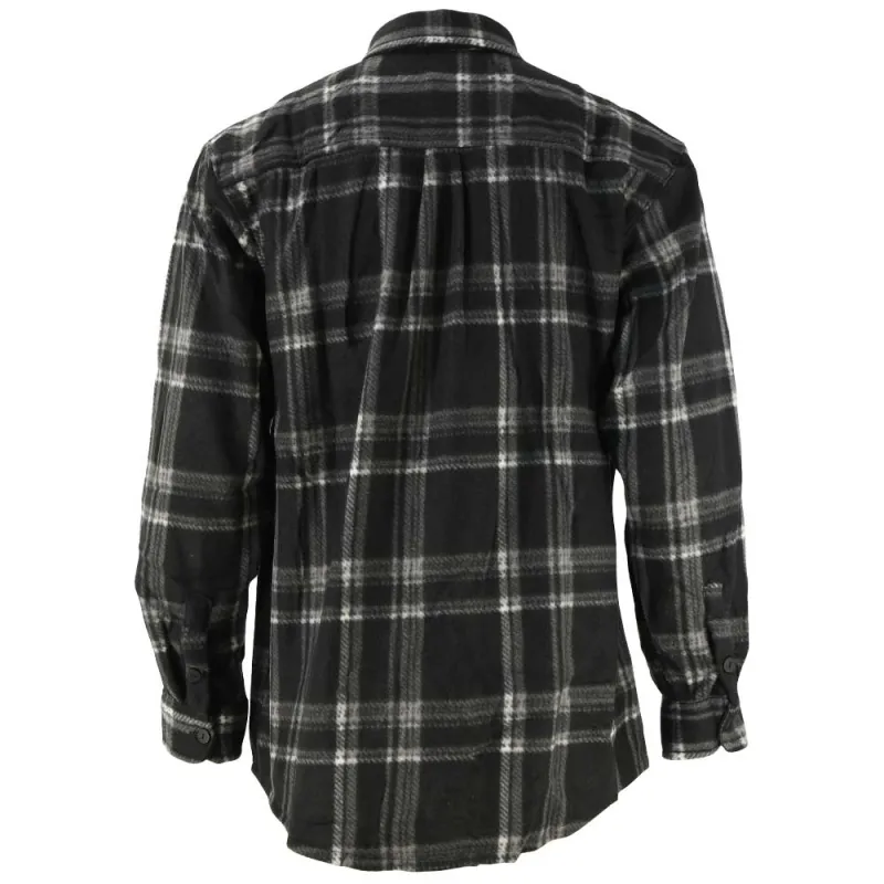 Chemise chaude homme à carreaux polyester grise M à 3XL Chemise chaude homme à carreaux polyester grise M à 3XL