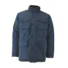 Parka réversible col montant polyester marron/bleu marine M à 2XL