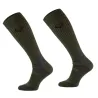 Chaussettes hautes cerf kaki laine mérino 40% - Mixte