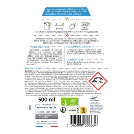 Détartrant surpuissant anti-calcaire action rapide 500ml