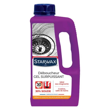 Déboucheur gel surpuissant soude caustique 30% - 1L Déboucheur gel surpuissant soude caustique 30% - 1L