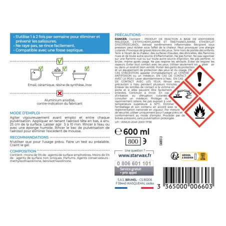Nettoyant Express Salle de Bain Mousse Anti-Tartre 600ml
