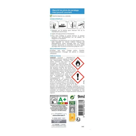 Rénovateur joint 9ml - Blanchit et rénove joints 100-300m