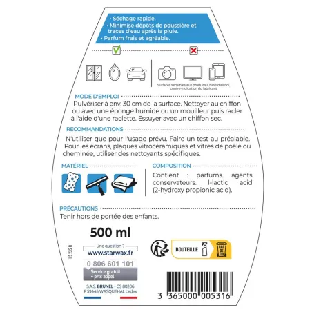 Nettoyant Spécial Vitres et Miroirs Dégraissant 500ml Nettoyant Spécial Vitres et Miroirs Dégraissant 500ml