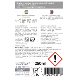Nettoyant spécial alu inox chrome étain - Film protecteur 500ml